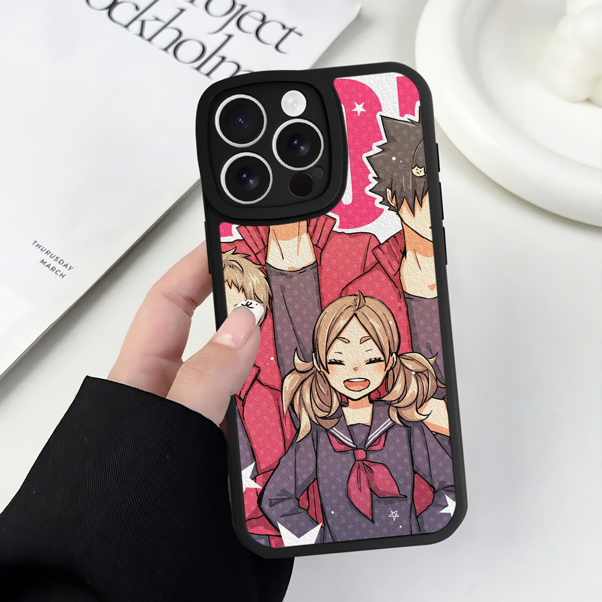 （画像用） ハイキュー!! Haikyu!! 【iPhone 16シリーズ対応】シリコンスマホケース（レザー調） 材質：シリコン